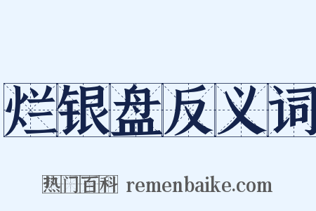 烂银盘反义词是什么意思的图片
